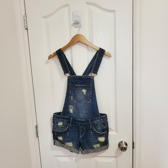 HOST PICK💖 Garage Med Washed Distressed Overalls Denim - Picture 4 of 6